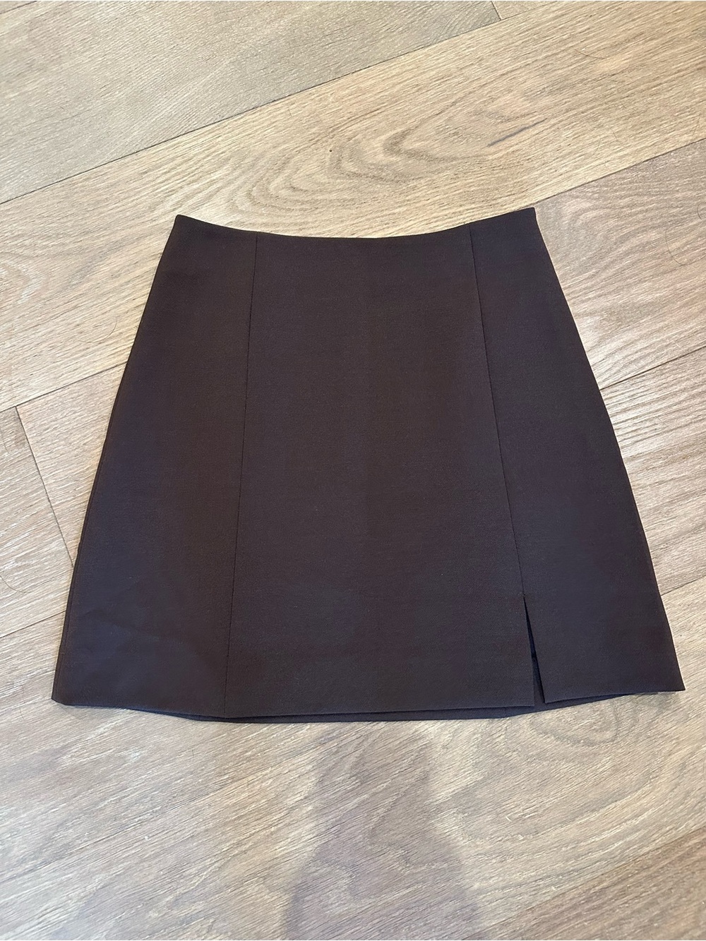 & Other Stories chocolate brown mini skirt
